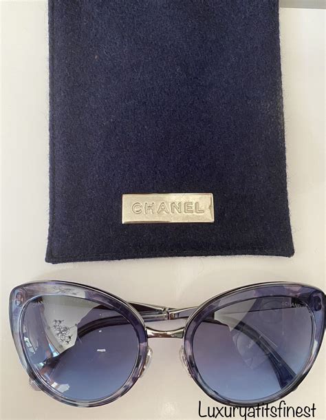 blue framed chanel sunglasses|authentic chanel sunglasses sale.